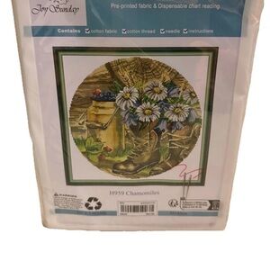 “Camellias " Counted Cross Stitch Kit by Joy Sunday Color Coded Chart Y